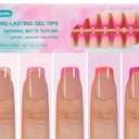 Misssix French Gel Nail Tips, 160Pcs Pink French Tip Press on Nails Short Square, No Need to File Tips Pre-lasting, Fake Nails for Nail Art DIY 16 Sizes