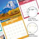 2026 Calendar - 2026 Wall Calendar - National Parks Wall Calendar 2026, Jan - Dec 2026, 12" x 24" (Open), Hanging Hook, Blocks and Holidays - Beautiful National Parks
