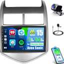 2+64G for 2011-2015 Chevrolet Chevy Aveo Sonic Android Car Stereo Wireless Apple CarPlay Android Auto,9 inch Touch Screen Radio 26UI WiFi Bluetooth GPS FM RDS+Free AHD Backup Cam