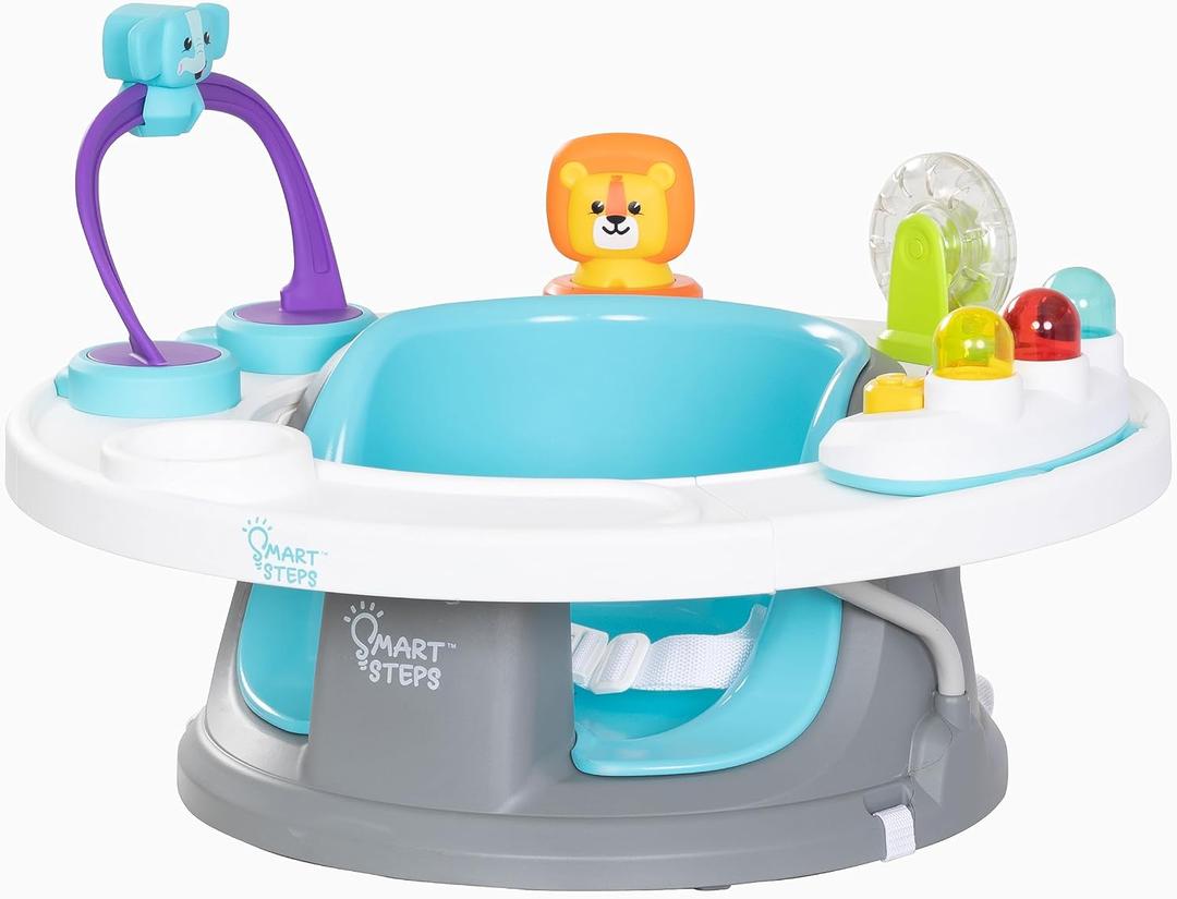 Smart Steps Explore N Play 5-in-1 Activity to Booster Seat, Blue Safari Fun