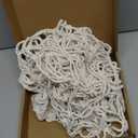 Amdermi Stuffed Animal Storage Organizers Corner Hanging Ne 60" L Stuffy Animal Hammock Macrame Toy Display Plush Toy Holder Wall, Kid Bedroom Decor Boho Nursery Playroom Organizer 60" L (Cream)