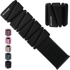 Wrist Ankle Weights Set of 2(1 lb/2 lb Each) Adjustable Weights Training Intensity for Strength Training Walking Running Yoga Pilates Jogging for Women Men (Black)