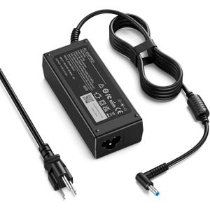 VUOHOEG 65W Laptops Charger Compatible with HP Pavilion Chromebook 14 11 G3 G4 X360, Stream Envy Spectre Elitebook 850-G3 840-G3 820-G3 741727-001 65W/45W Bule Tip Notebook Adapter Power Cord