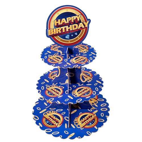 Pack of 2, 3-Layer Cupcake Stand Set,Anime Birthday Party Supplies,Premium Cupcake Holder,Creative Tiered Serving Tray,Cupcake Tower Display Plate Ideal for Wedding Birthday Party Baby Shower Celebration(2pcs) Pack of 2, 3-Layer Cupcake Stand Set,Anime Birthday Party Supplies,Premium Cupcake Holder,Creative Tiered Serving Tray,Cupcake Tower Display Plate Ideal for Wedding Birthday Party Baby Shower Celebration(2pcs)