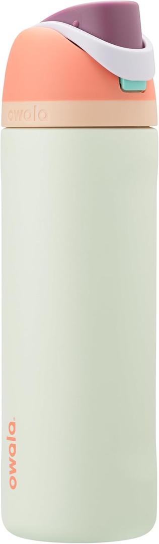 FreeSip Insulated Stainless Steel Water Bottle with Straw for Sports, Travel, and School BPA-Free Sports Water Bottle, 24 oz, Surfs Edge (24 Ounces, Surfs Edge)