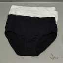 Women's Cotton Underwear High Waisted Ladies Panties Full Coverage Briefs 4 Pack, Large, Black and White