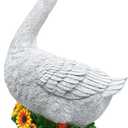 Joyful Porch Goose Statue Cygnus, Big Resin Garden Lawn Yard Dcor, Sculpture, 20 inches High Figurine, Duck, Indoor and Outdoor, by GGTown TM