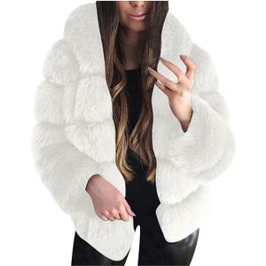 Faux fur jacket with Hood size M