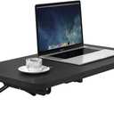 TEAMIX Wall Mounted Folding Table, Black Floating Desk for Small Spaces, Drop Leaf Dining Table for Kitchen Fold Down Laundry Shelf with Heavy-Duty Brackets (23.6"W x 11.8"D)