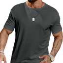 Men's T-Shirt for Men, Cotton Crew Neck T-Shirt, Casual Summer Tee Tops (X-Large, Grey)