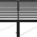 OLIXIS 14In Metal Queen Bed Frame with Storage Space, No Box Spring Needed with Sturdy Steel Slat Support, Heavy Duty and Easy Assembly, Platform Bed for Bedroom, Black