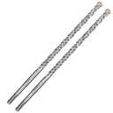 2-Pack SDS Plus Masonry Drill Bits 9/16 Inch x 12 Inch Long Rotary Hammer Drill Bits Carbide Tipped for Concrete Brick Cement Stone Block.