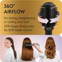 Professional Blowout Hair Dryer Brush, Black Gold Dryer and Volumizer, Hot Air Brush for Women, 75MM Oval Shape (Black Gold)