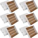 Trading Card Storage Box 3120 Count Collector Cards Box White Sports Card Storage Boxes Card Sorting Tray Cases Cards Collection Trading Cards Box for Soccer Basketball Cards(6 Set)