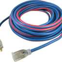 US Wire 99050 12/3 50-Foot SJEOW TPE Cold Weather Extension Cord Blue with Lighted Plug