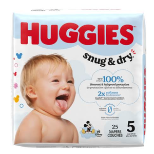 Huggies Snug & Dry Size 5 Diapers - 4Pack of 25 Count - Super 1 Foods