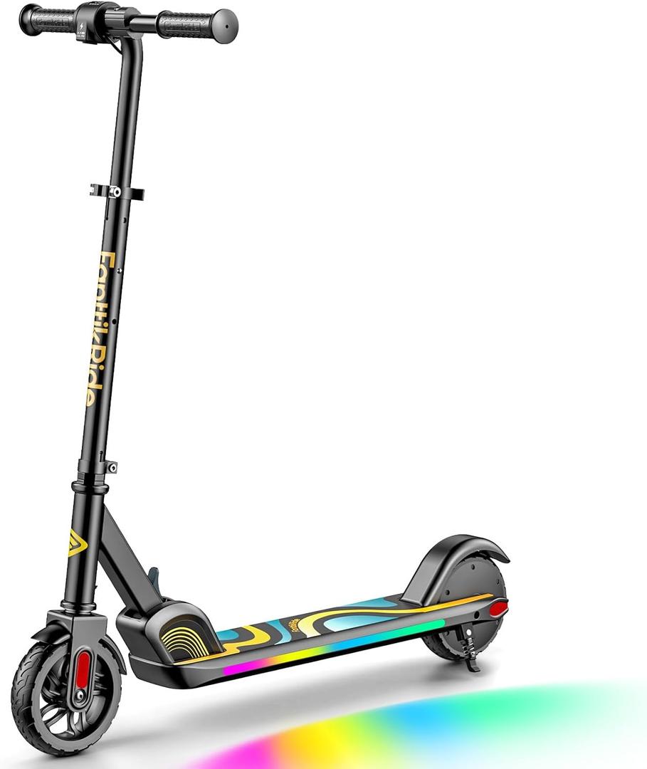 FanttikRide C9 Pro Electric Scooter for Kids 8-12, Adjustable Handlebar Height for Riders 3.9-5.2 ft, 132 lbs, Up to 40 min Continuous Time, 5 Miles Range, 3 Speed Mode 5/8/10 MPH (Black)