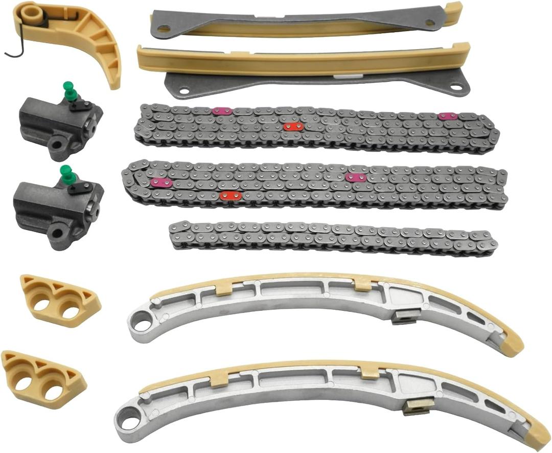 3.3 Timing Chain Kit for Kia Sorento Sedona Cadenza K900, for Hyundai Azera Santa Fe Genesis G70 G90 3.3L 2013-2020 24321-3L100 243213L100 24410-3CGA3 (12PCS)