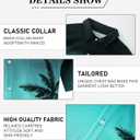 Men's Hawaiian Shirt Short Sleeve Casual Printed Button Down Tropical Shirt Summer Holiday Beach Hawaii Shirts (L)