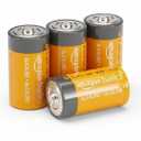 Amazon Basics 4-Pack C Cell Alkaline All-Purpose Batteries, 1.5 Volt, 5-Year Shelf Life