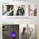 YISSVIC Electric Fly Swatter Foldable Bug Zapper Racket 2 in 1 Mosquito Killer with Purple Attractant Light Rechargeable 1800mAh for Indoor Home Backyard Patio Camping