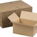 8x6x4 Inches Shipping Boxes Set of 40, Brown Corrugated Cardboard Box Literature Mailer for Packing Small Business