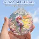 2 x Seahorse Stained Glass Ornament - Christmas Tree Decor