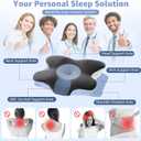 Cervical Pillow for Neck Pain Relief - Ergonomic Contour Memory Foam Pillow with 2 Pillowcases, Orthopedic Neck Support for Side Back Stomach Sleepers