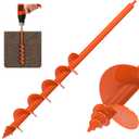 Insaga Auger Drill Bit for Planting 3''x32'' Garden Earth Auger 3mm Thicker Drill Augers for Digging Holes Heavy Duty Auger Post Hole Digger for Bulb, Flowers, Plants - Fits 3/8" Hex Drive Drill