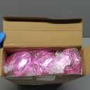 Ziliny 24 Pcs Heart Hanging Ornaments for Mother's Day Wedding Tree Disco Balls Mirror Disco Ball Decor Baubles Plastic Heart Decoration for Wedding Party Mother's Day Supplies (Pink)