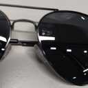 livho Sunglasses for Men Women Aviator Polarized Metal Mirror UV 400 Lens Protection (Black Grey)