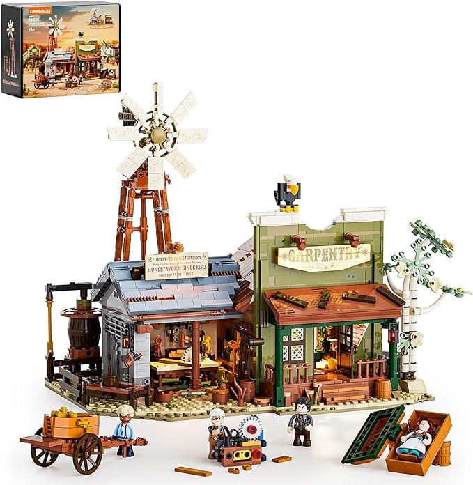 Lumibricks Carpentry Workshop Lighting Building Set, 1832 Pcs Western Set
Wild West Blacksmith-Shop Light Construction Building Model Set for Adults and West Lovers, Creative Stress-Relief Toys