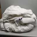 Serta Goose Feather Down Fiber Cotton Comforter King Size - 100% Cotton Duvet Insert - Hotel Luxury Hypoallergenic Bedding Comforter All Season Medium Warmth 106 x 90 Inch White