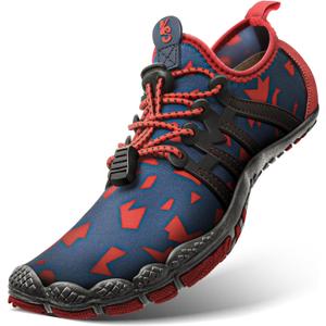 BULLIANT Water Shoes Men, Unisex Barefoot Aqua Shoes for Men Women Hiking Swimming Shoe (Purplish Blue/Rose Red2187)