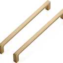 Ravinte 10 Pack Solid 7-1/2 Inch Square Cabinet Handles - Champagne Bronze Pulls for Drawers and Kitchen Cabinets - Hardware Handles