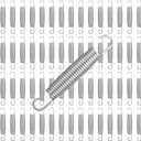 Tudomro Trampoline Springs Replacement - Heavy Duty Stainless Steel Weather Resistant Metal Trampoline Pulling Tool Accessories (5.5", Silver)