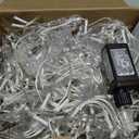 Icicle Lights Outdoor, 33 FT 400 LED Christmas Lights with 60 Drops, Waterproof Connectable Icicle Christmas Light Outdoor with Remote and Timer, 8 Light Modes Christmas Decorations for Roofline (Cool White)