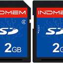 INDMEM 2 Pack SD Card 2GB Class 4 Flash Memory Card 2G SLC Stanard Secure Digital Cards (2PC)