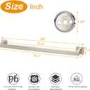 TocTen Bath Towel Rack - Square Base Thicken SUS304 Stainless Steel Towel Bar for Bathroom, Bathroom Accessories Towel Rod Heavy Duty Wall Mounted Towel Holder. (Brushed Nickel, 30)
