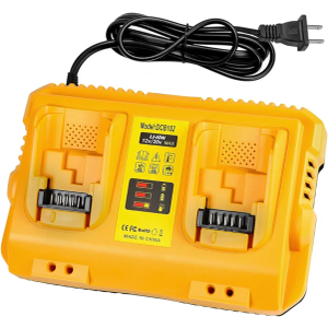 DCB102 20V MAX Battery Charger Replacement for Dewalt Battery Charger, 2 Port Charger Compatible with Dewalt 12V-20V Batteries