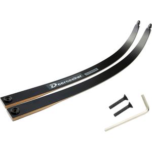 Deerseeker Archery Takedown Recurve Bow Limbs Replacements with 2pack Screw Limbs Bolt for 62" & 66" Wooden Bow 25-60lbs