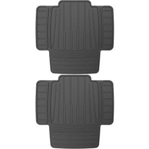 insefocc TPE Car Seat Protector for Child Car Seat, Waterproof Anti‑Slip No Imprints Car Seat Cover, Universal Booster Seat Protector for Baby & Pet, BPA‑Free Under Seat Car Mat（Black 2pc）