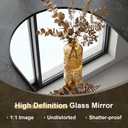 AMOISE Arched Mirror for Bathroom, 2Pack 30"x20" Black Vanity Bathroom Mirror for Over Sink, Metal Framed with HD Shatter-Proof Glass for Entryway, Living Room,Bedroom
