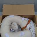 2-in-1 Tummy Time Mat and Seated Support with Sensory Toys  for Newborns and Babies  Includes Detachable Cushion for Supervised Play & Head/Neck Development (Sand)