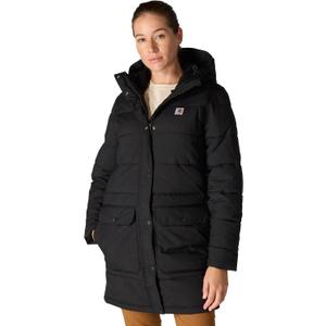 Carhartt Womens Relaxed Fit Midweight Utility Coat (Large, Black)