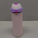 Insulated Water Bottle with Straw - Encool Stainless Steel Water Bottle with Push Button Lid, Leak-Proof & BPA-Free, Keeps Cold for 24 Hours for Sports, Travel, Gym (24 oz, Oyster Pink)