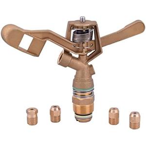 3/4-in Brass Impact Sprinkler with 4pcs Nozzles 1/8",9/64",5/32",11/64" (1-Pack)