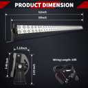 YITAMOTOR 52 Inch 500W LED Light Bar & 2 Pack 4" Light Pods with Bracket