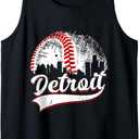 Vintage Detroit Baseball Lover Men Women Game Day Tank Top XL