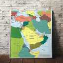 3 x Middle East CIA Map - Iraq Iran Israel Political 2003 Wall Poster - Palestine, Gaza Strip, West Bank, Lebanon War -Unframed Home Schooling Classroom (16"x19")